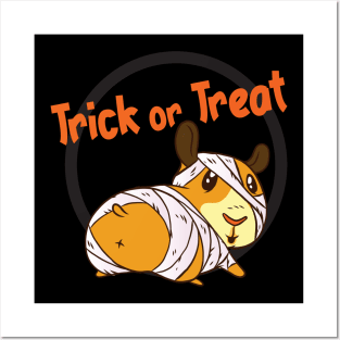 Hamster Mummy Halloween Trick or Treat Posters and Art